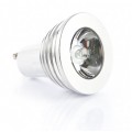 RGB - 3 Watt GU10 Multicolour LED Bulb w/ Remote RGB Spotlight  Multicoloured GU10 AC85-265V